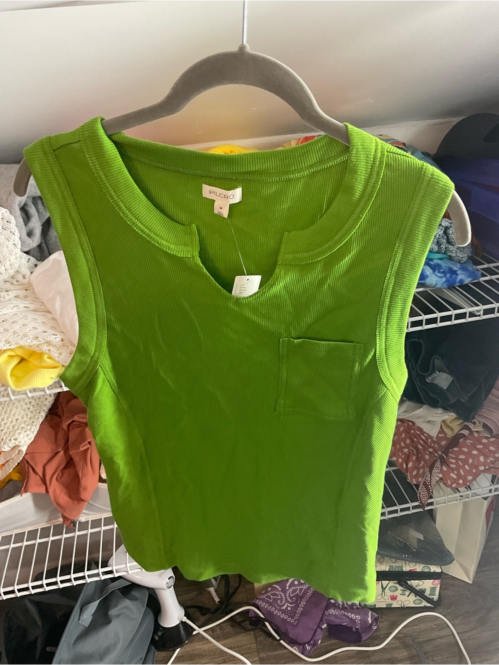 ANTHROPOLOGIE Pilcro seamed muscle tank
